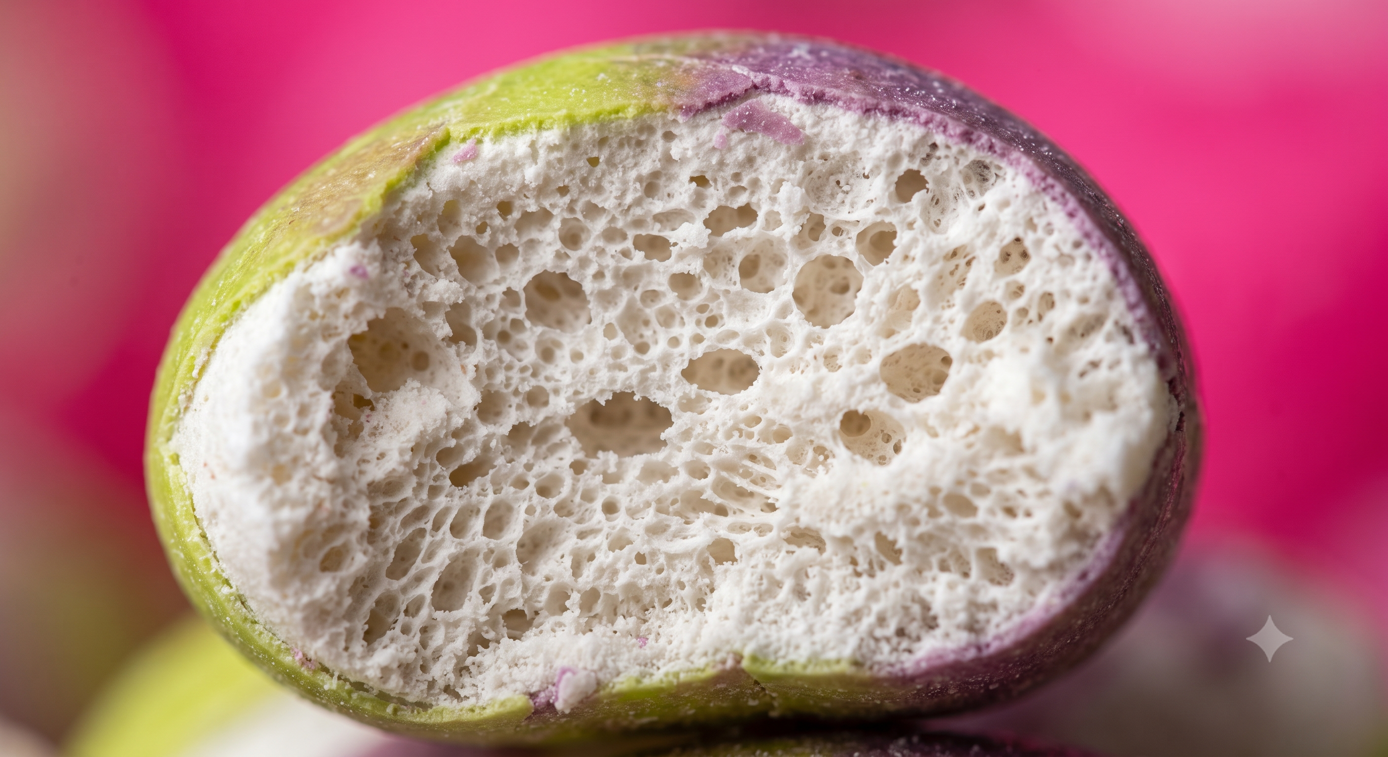 Gros plan d'un bonbon lyophilisé KRAKK — Rainbow Crunch Sans Sucre